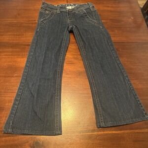 Industrial Cotton Juniors Size 5 Bootcut Jeans Medium‎ Wash Stretch Denim